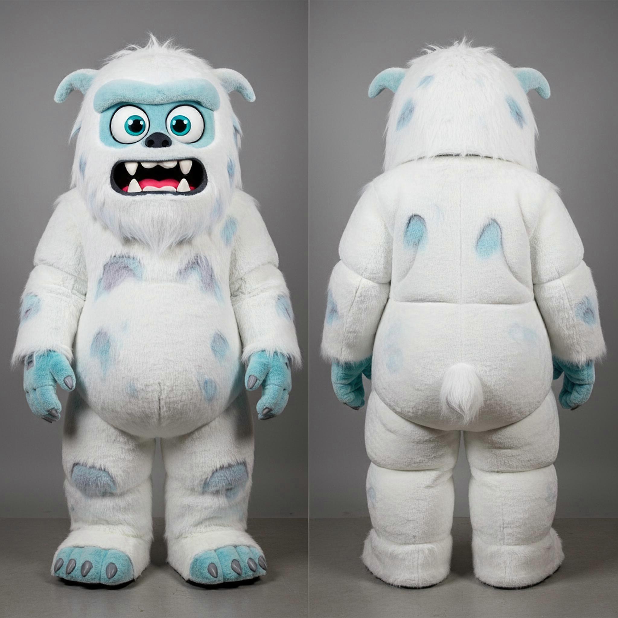 MASTICOT Ivory Cartoon Yeti Mascot