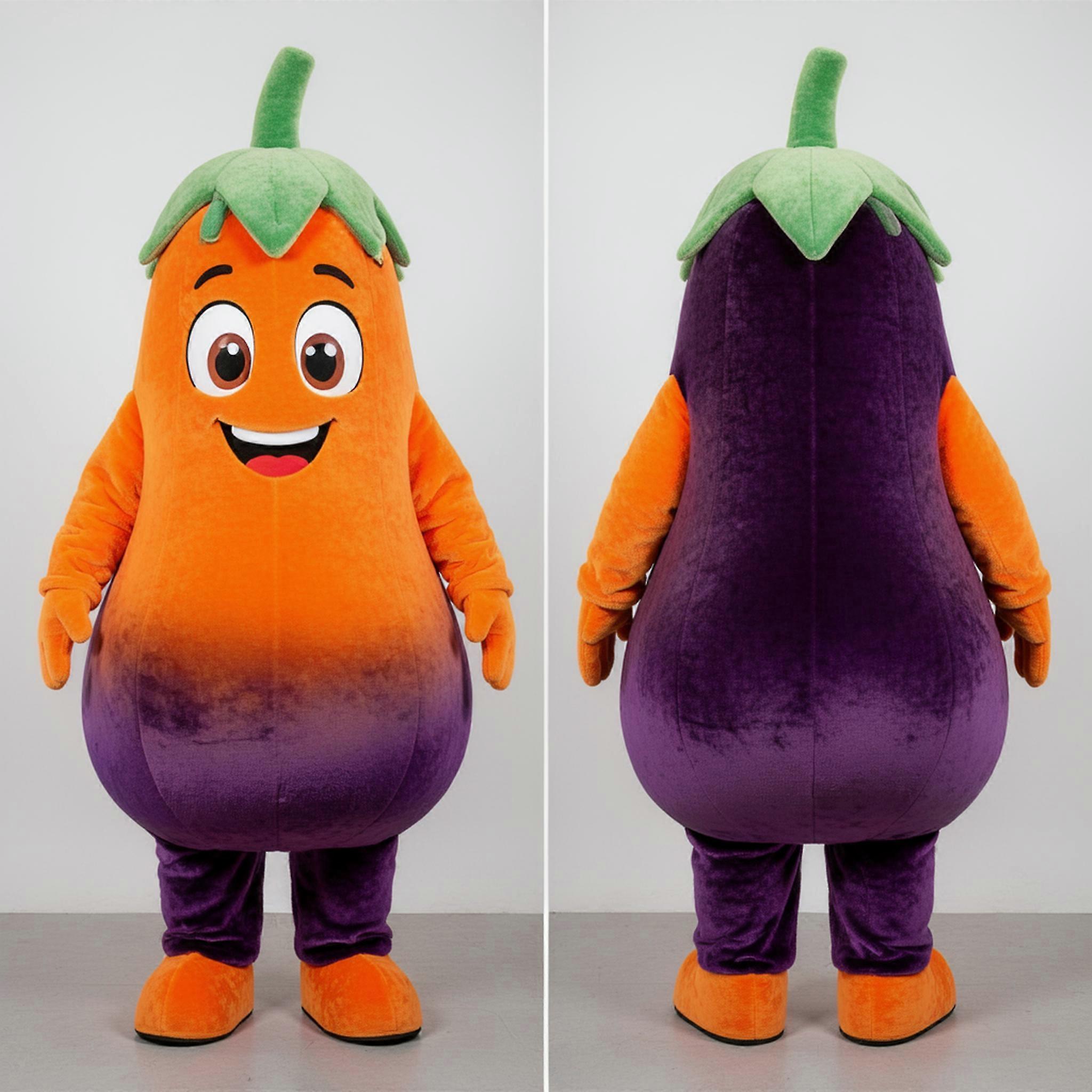 MASTICOT Vibrant Orange Rounded Eggplant Mascot