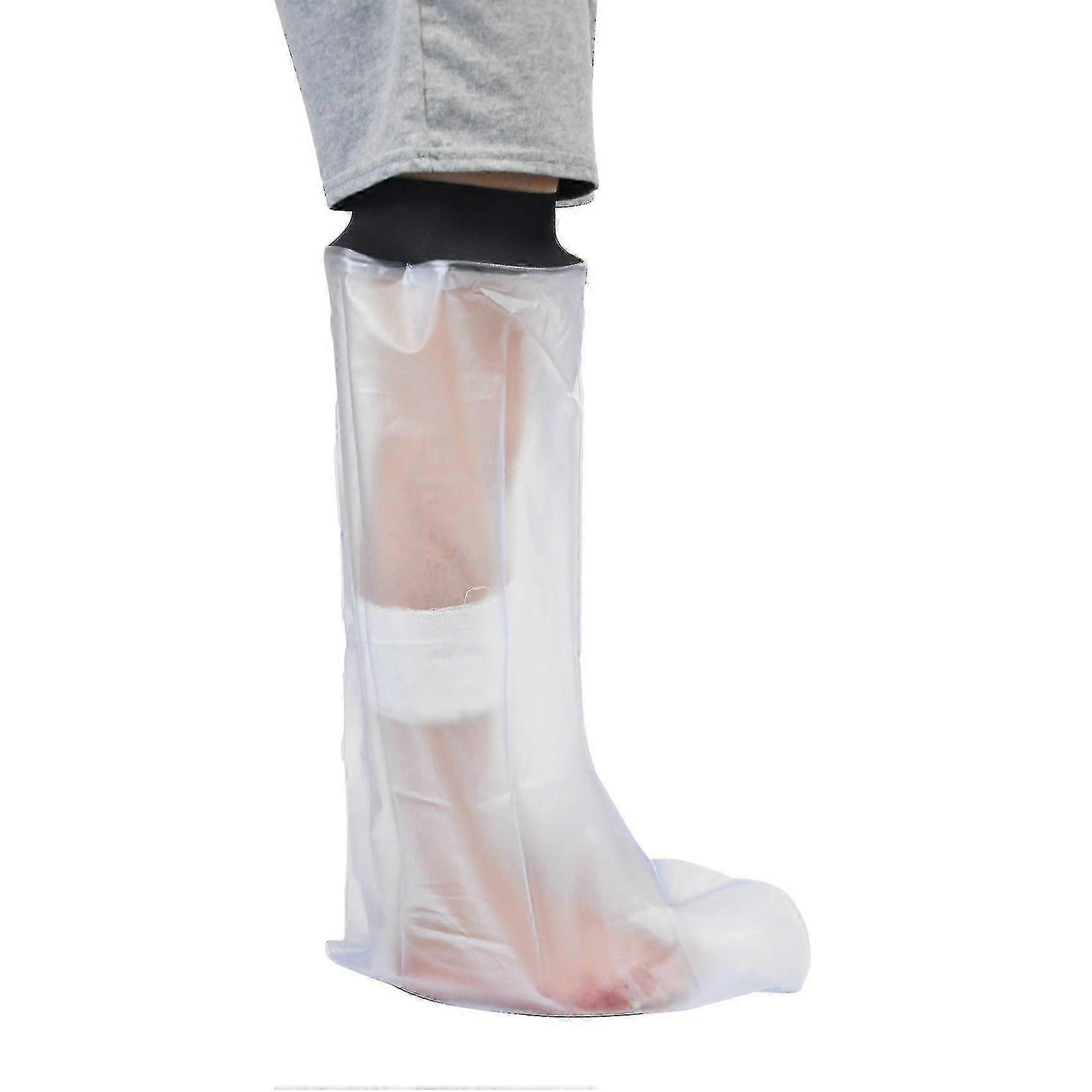 Waterproof leg protector for showering with cast cover