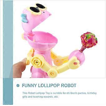 Funny Lollipop Robot Holder Toy for Playing 4Pcs Plastic Novelty Kids Toy