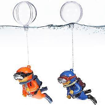 Fish Tank Decorations Floating Diver Figurines for Decoration 2Pcs Resin