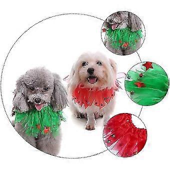 R8 Christmas Collars for Dogs Polyester Collar for 2Pcs Holiday Dress