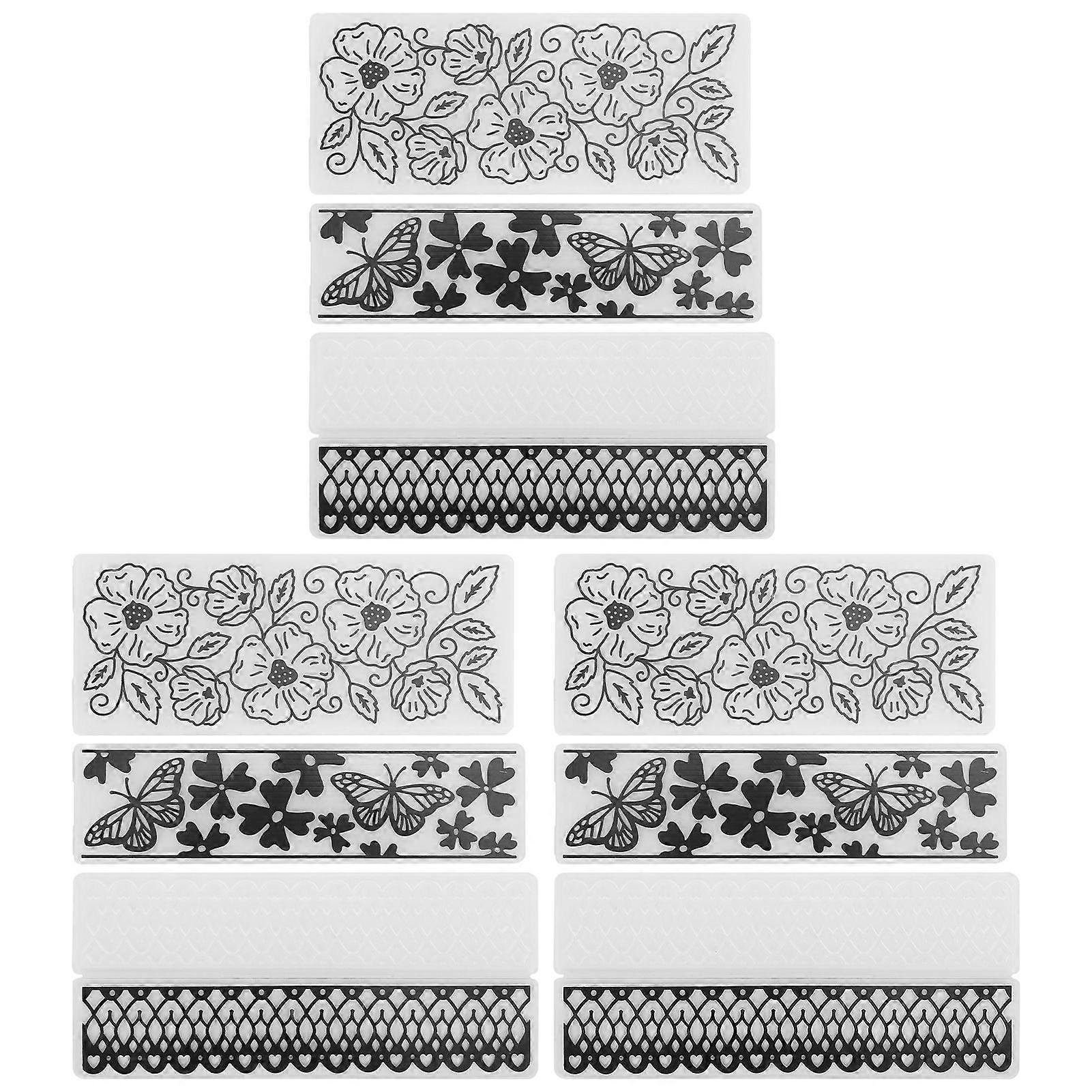 9Pcs Flower Plastic Embossing Folder Rectangle for DIY Card Maker Hand?Made Accessories