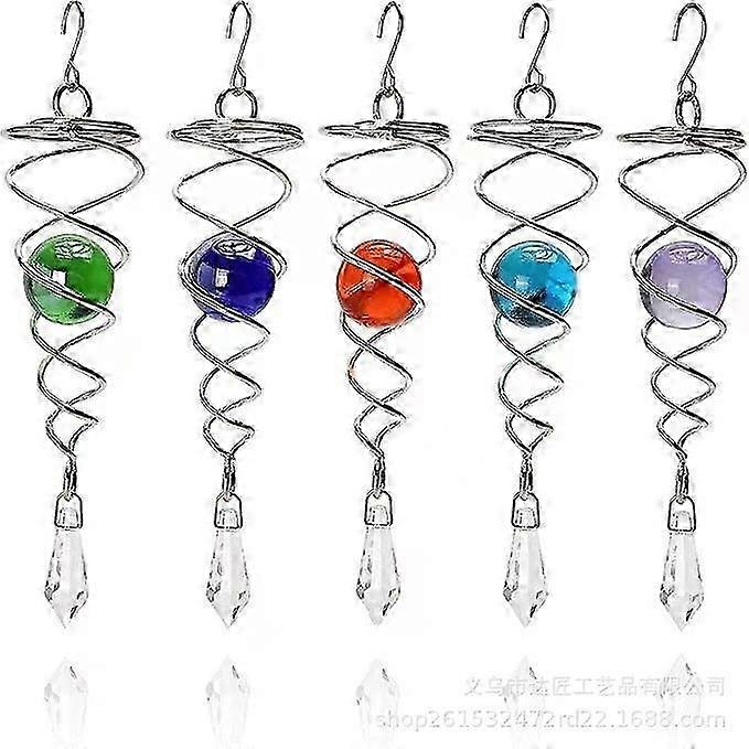16-Inch Rotating Glass Wind Chime