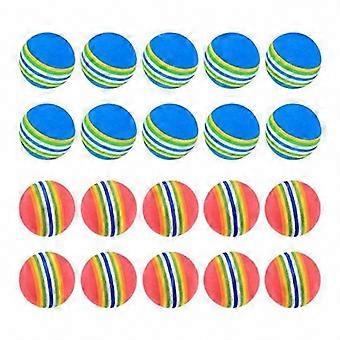 Indoor Garden Practice 20 Pcs Soft Foam Sponge Rainbow Golf Balls