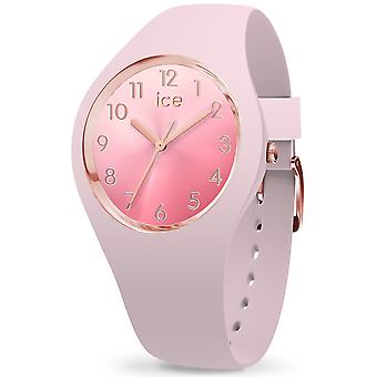 Eisuhr Sonnenuntergang japanische Quarz Analog Frau Uhr mit Silikon Armband IC015742