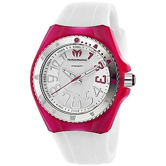 C.beach Bezel Ace Sf Silv Pink Watch for Women Analog Quartz with Rubber Bracelet 110058