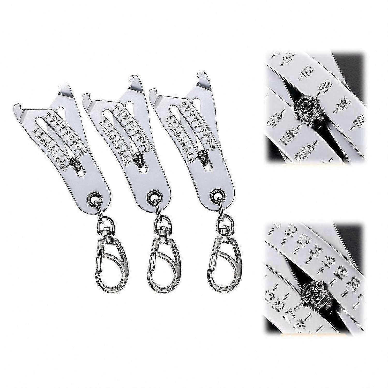 Identify Nut and Bolt Threads Quickly - Portable Precise Thread Size Checker Keychain
