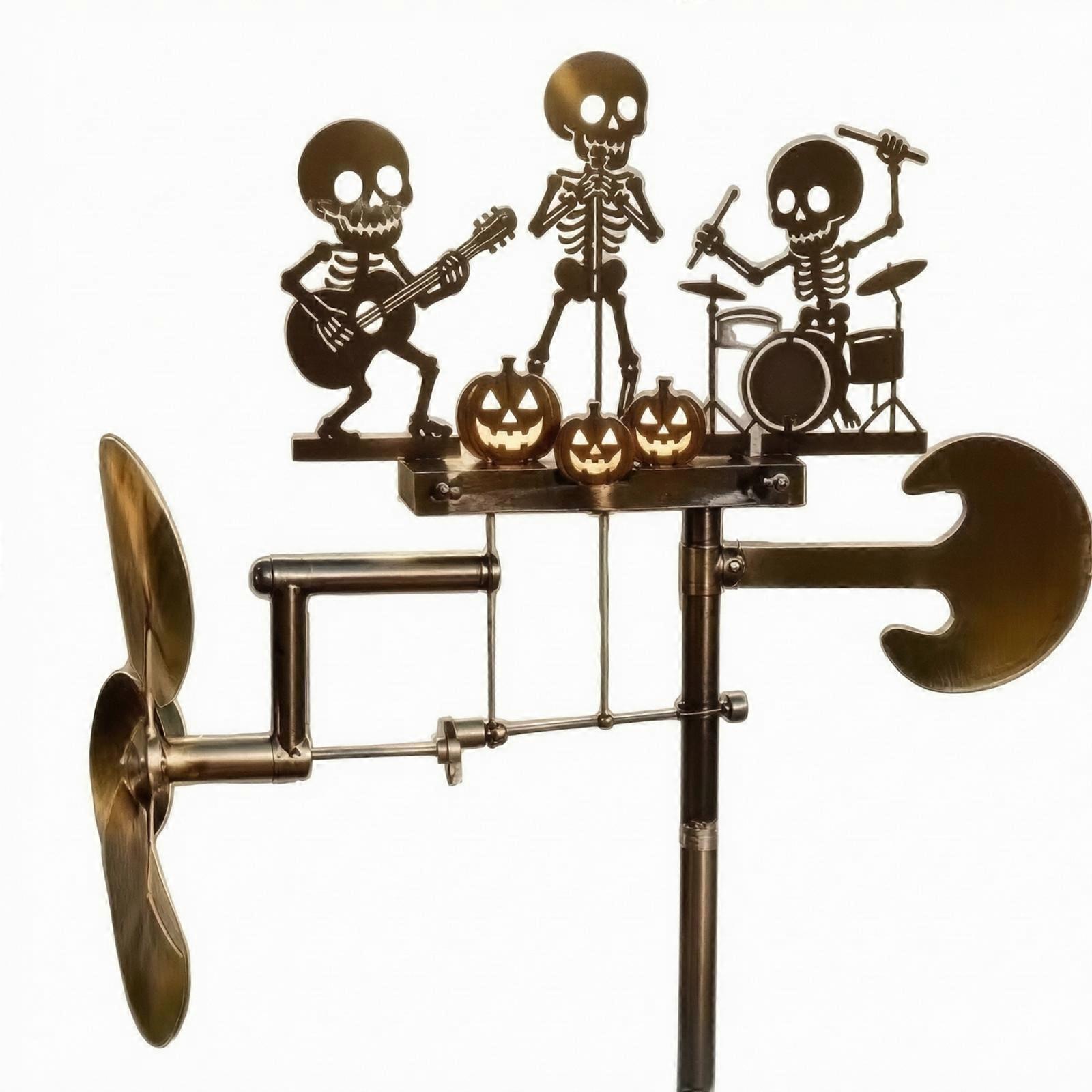 Wind-Powered Wind with Skeleton Band Gothic Ornament 3D