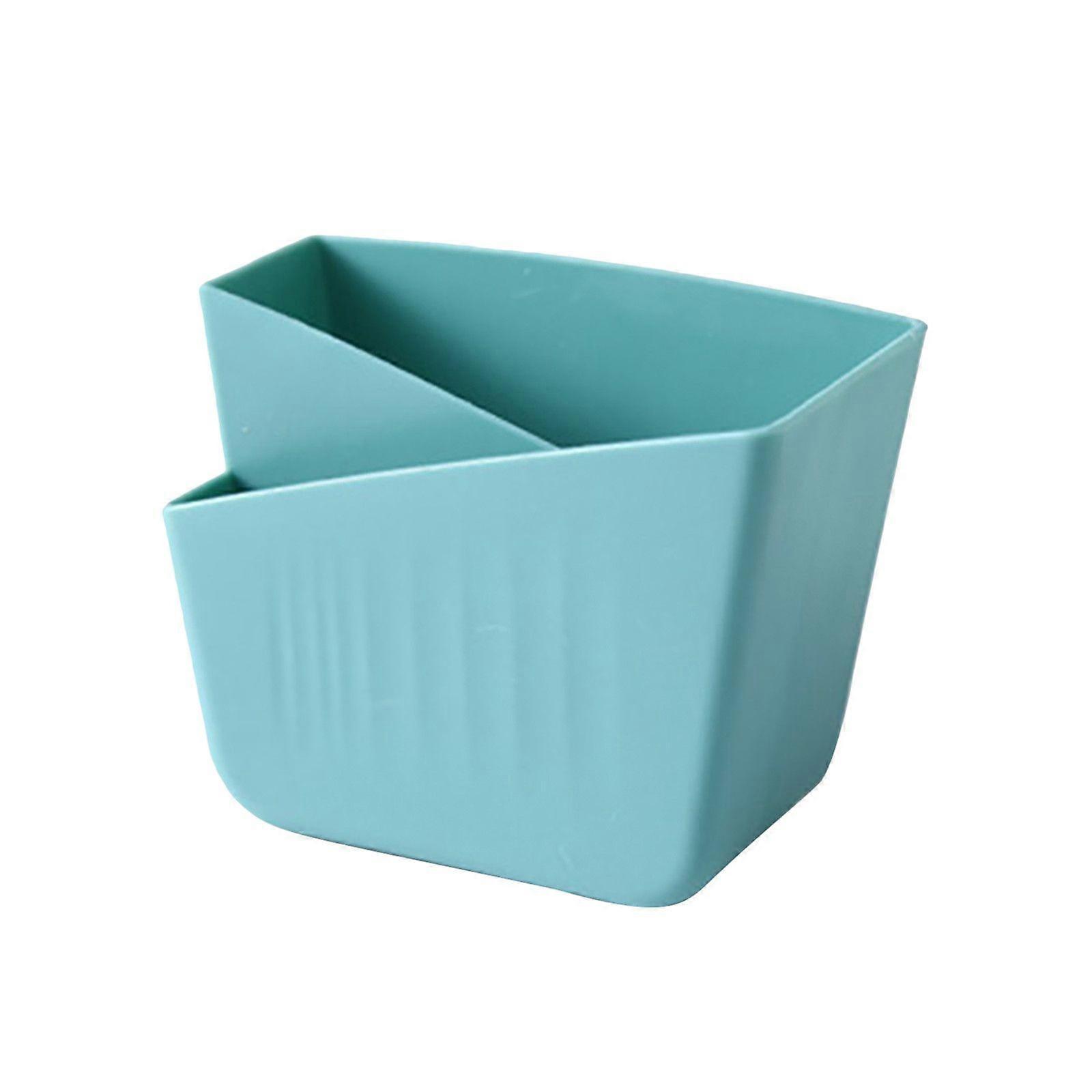 wall-mounted adhesive storage multi-function holder bedside bathroom storage box blue