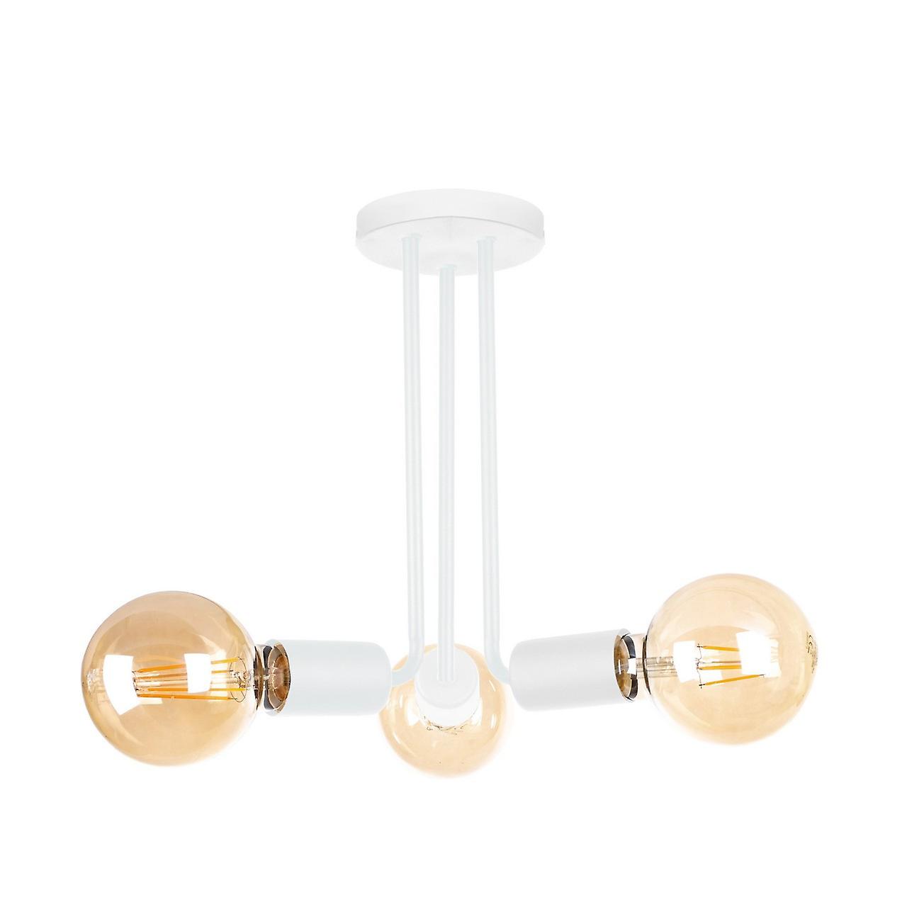 Venna Multi Arm Semi Flush Ceiling Light White, 25cm, 3x E27