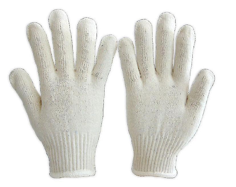 6 Pairs Of Winter Gloves Classic Knitted Warm Gloves Solid White Cool