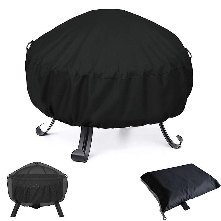 Protective Cover for Round Fire Pit, Black