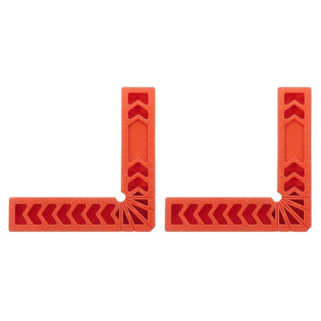 2pcs 90 Deg L Shape Square Right Angle Clamps Corner Clamping Ruler 4inch