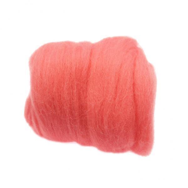 3xHandmade 10g περιπλανώμενη ίνα μαλλιού για τα υλικά felting βελόνων ροζ 2