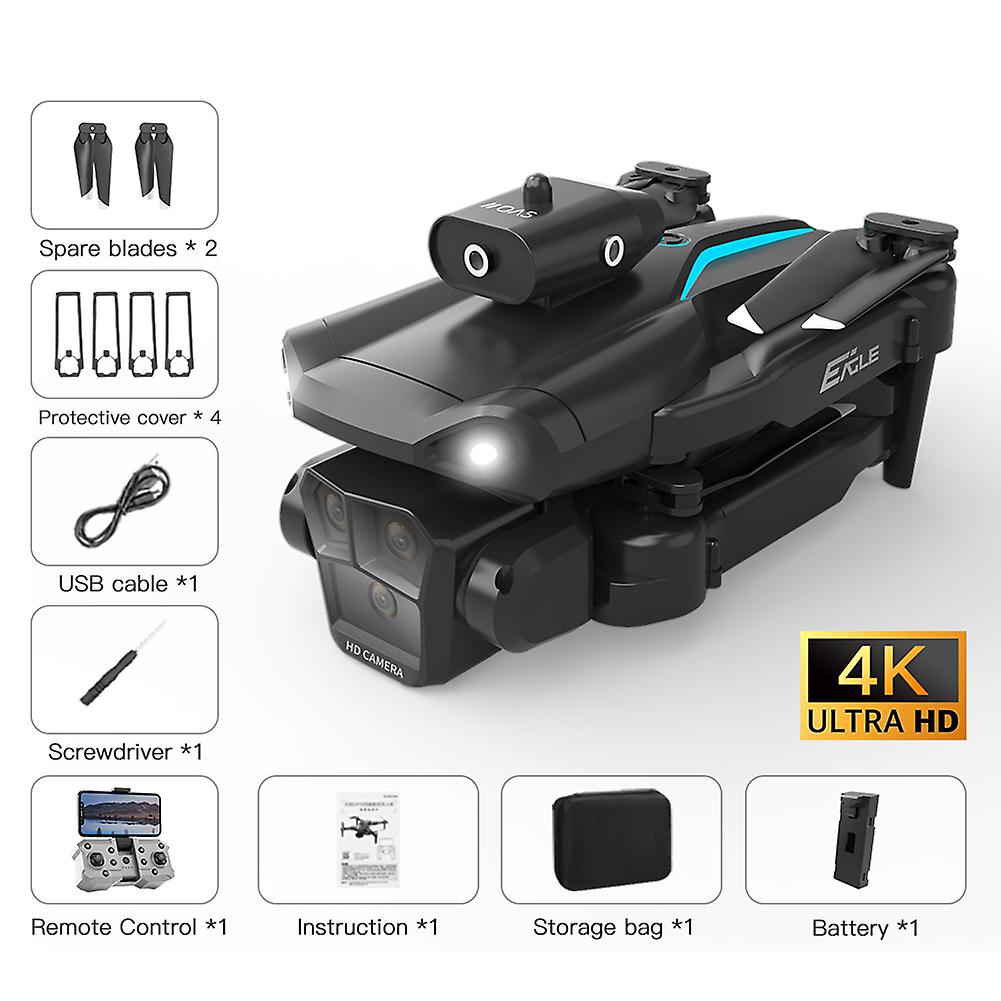Foldable Three-Shot Aerial-Drone Adjustables Lens Quadcopters Toys for Beginner Professional