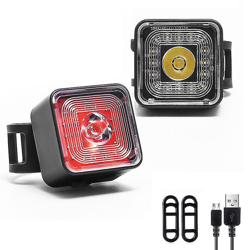 USB Wiederaufladbare Fahrrad Licht Front Scheinwerfer und Heck Set Led Fahrrad Lampe 120 Lumen Ip66 Wasserdichtes Radfahren Smart Sensor Bremse