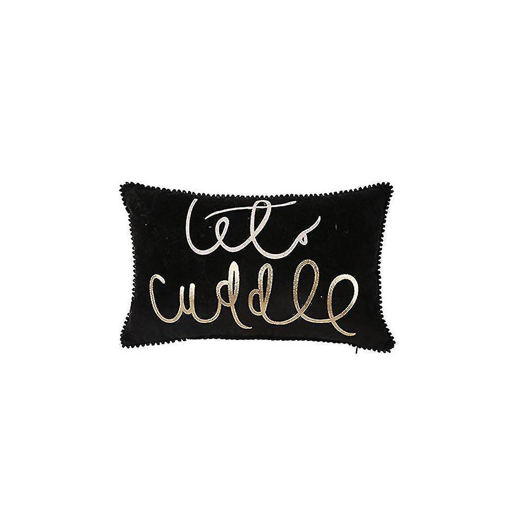 Black White Ethnic Style Cushion Cover Square Tufted Cotton Linen Pillow Case 30x50cm
