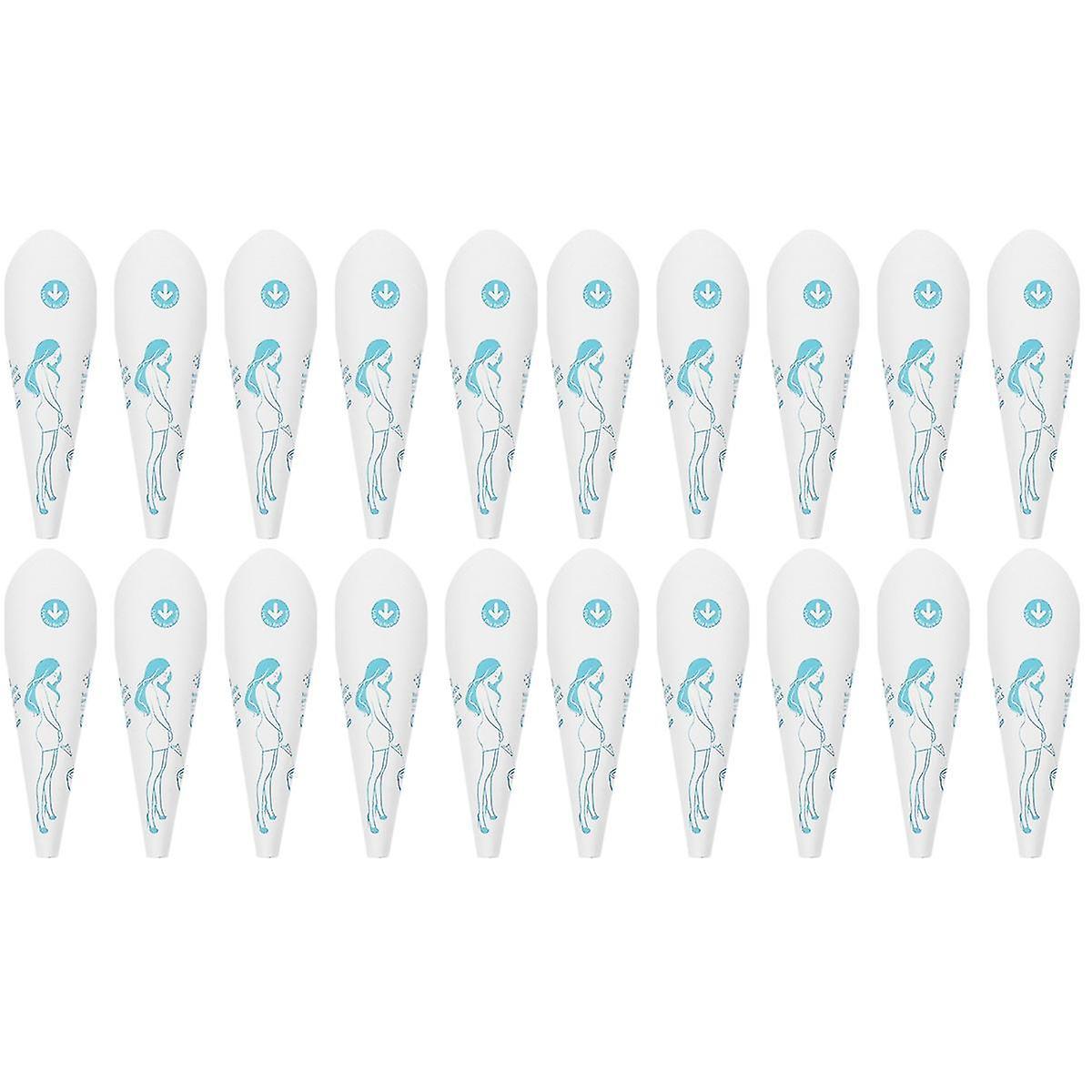 20 Pcs Pee Cups Standing Up Disposable Paper Standing Pee Funnel Cups (white)