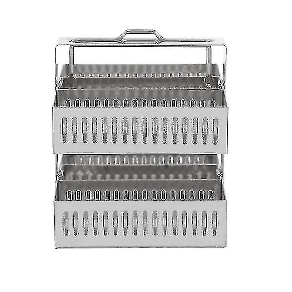 Glass Slides Rack Stainless Staining Rack 30 Positions Microscope Slides Holder