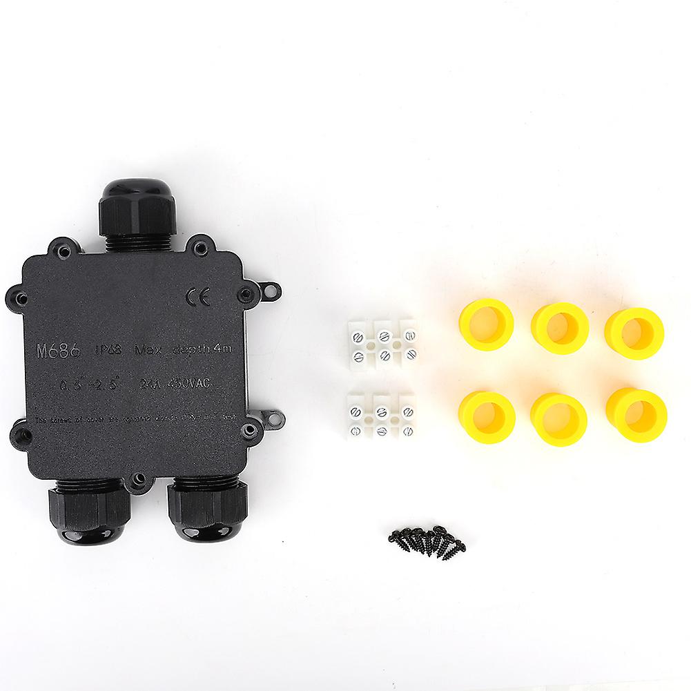 Boîte de jonction étanche en plastique IP68, boîte de jonction électrique extérieure à 3 voies M686, type Y