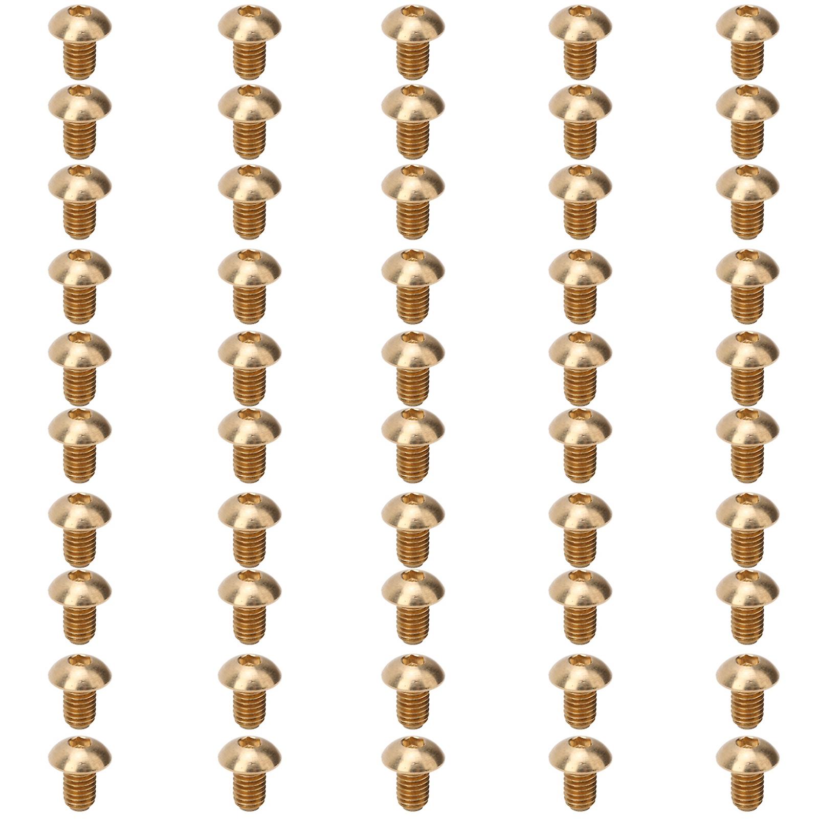 50Pcs Round Hex Socket Screw Copper Fastener Hardware Tools Industrial Supplies M5