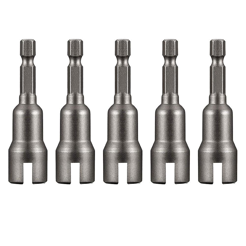 5Pcs Power Wing Nut Driver Set Slot Wing Nuts Drill Bit Socket Wrenches Tools Set 1/4 Inch Hex Stee