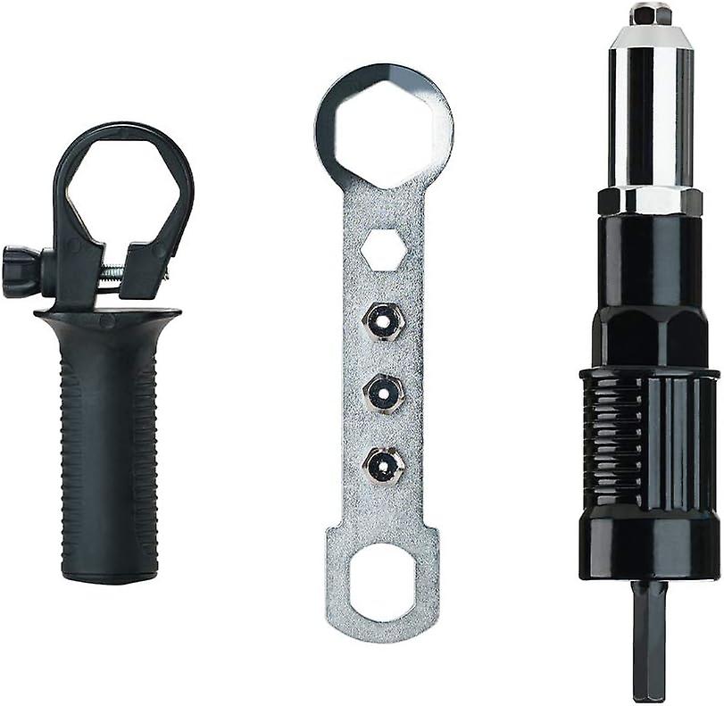 Rivet Gun Adapter Electric Rivet Professional Hand Nut for Cordless Drill,Rivet Nut Gun Adapter Insert Set Converting Drill Bit to Hand Tool