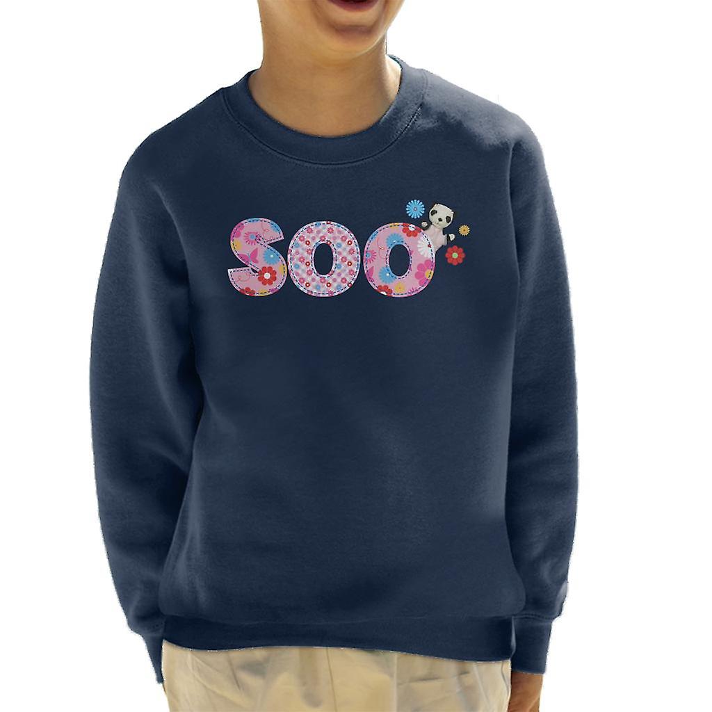 Sooty Soo Floral Pattern Text Kid's Sweatshirt