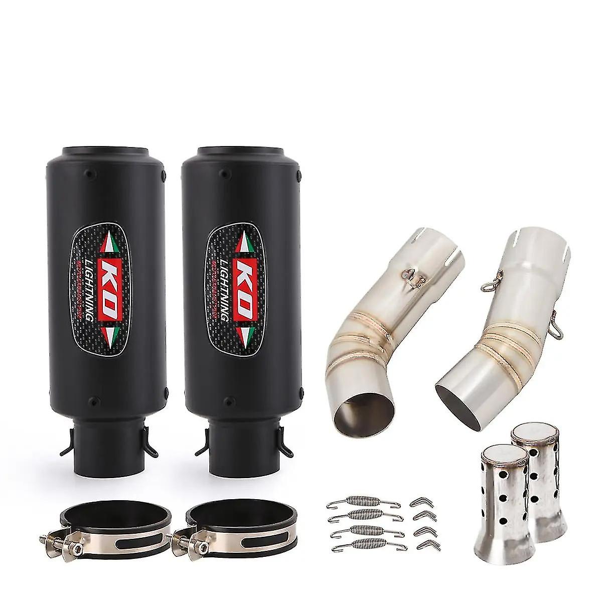 Για Ducati 848 1098 1198 All Years Left&Right Μοτοσικλέτα Εξάτμιση Mid Connect Σωλήνας 51mm Εξάτμιση DB Killer Stainless Steel