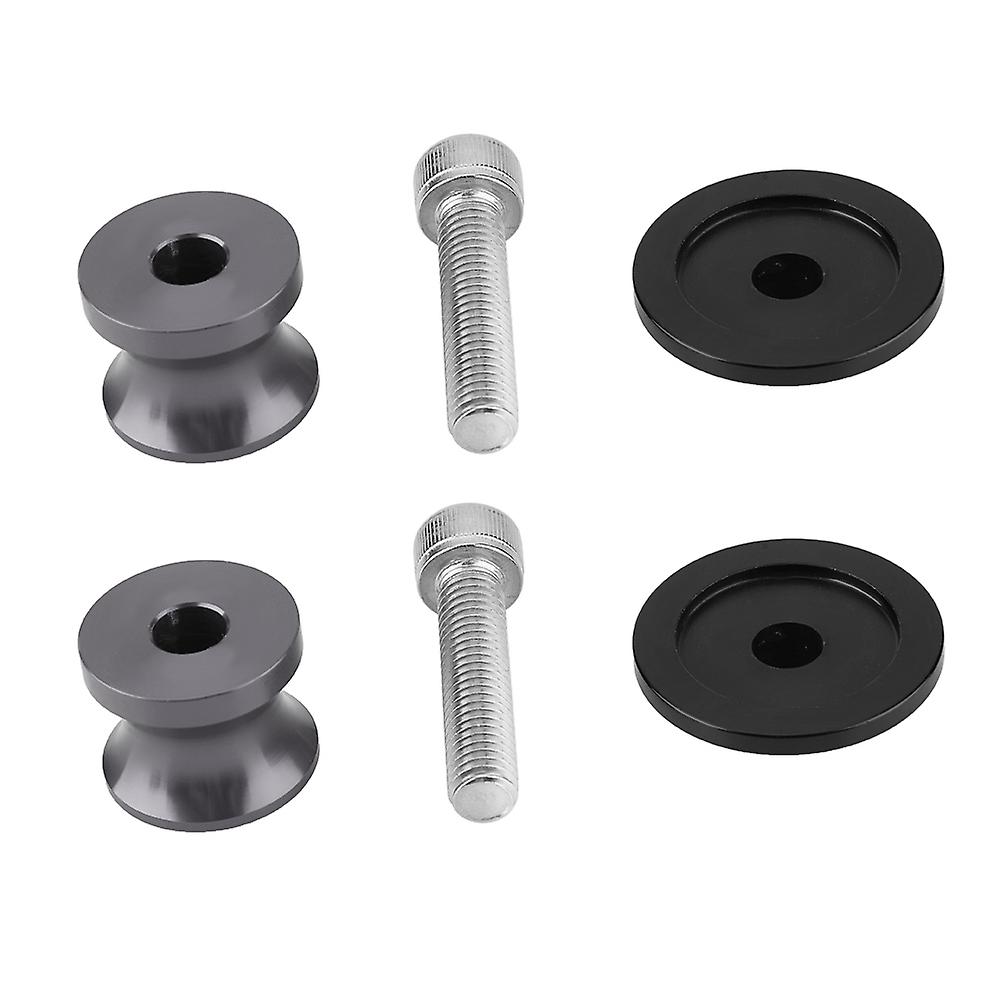 2pcs 6mm Motorcycle CNC Rear Stand Swing Arm Spool Sliders Stand Swingarm Bobbins (Titanium)
