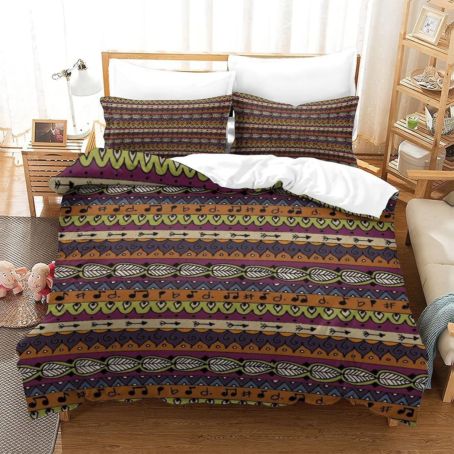 Bohemian Mandala 3D Print Duvet Cover Set Single Print Duvet Bedding Set Bedding Set Soft Boho Chic Mandala Colorful Flowers Flower Pattern Lightweigh
