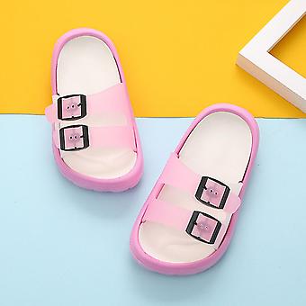 Veeki Kids Summer Sandals Non-Slip Boy Girl Slide Lightweight Beach Water Shoes Shower Pool Slippers ------ White Size 29
