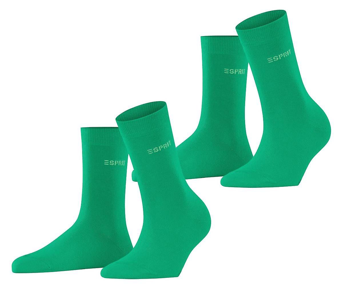 Esprit Uni 2 Pack Socks - Apple Green