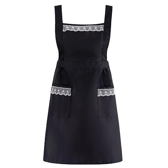 Breathable Apron Adjustable Belt Anti-fouling Wide Shoulder Strap Cooking Apron for Kitchen