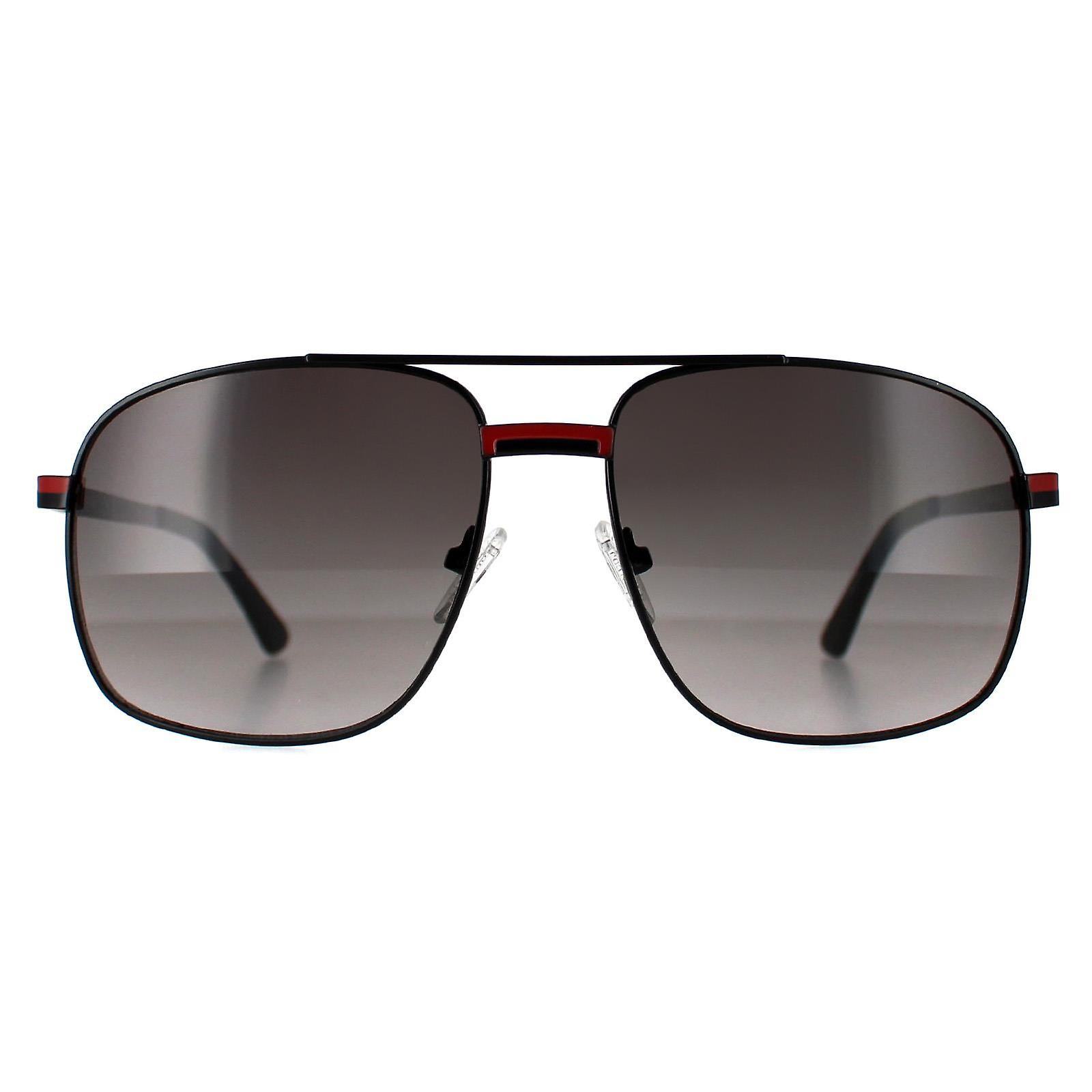 Guess Sunglasses GF0238 02B Matte Black Smoke Gradient