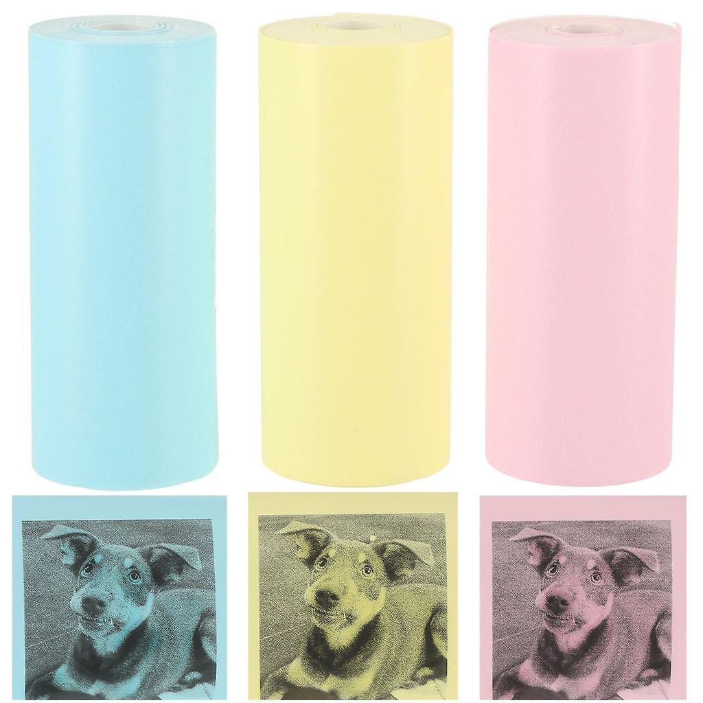 Thermal Paper Rolls for Mini Printer 5.7cmx3m 3pcs Color