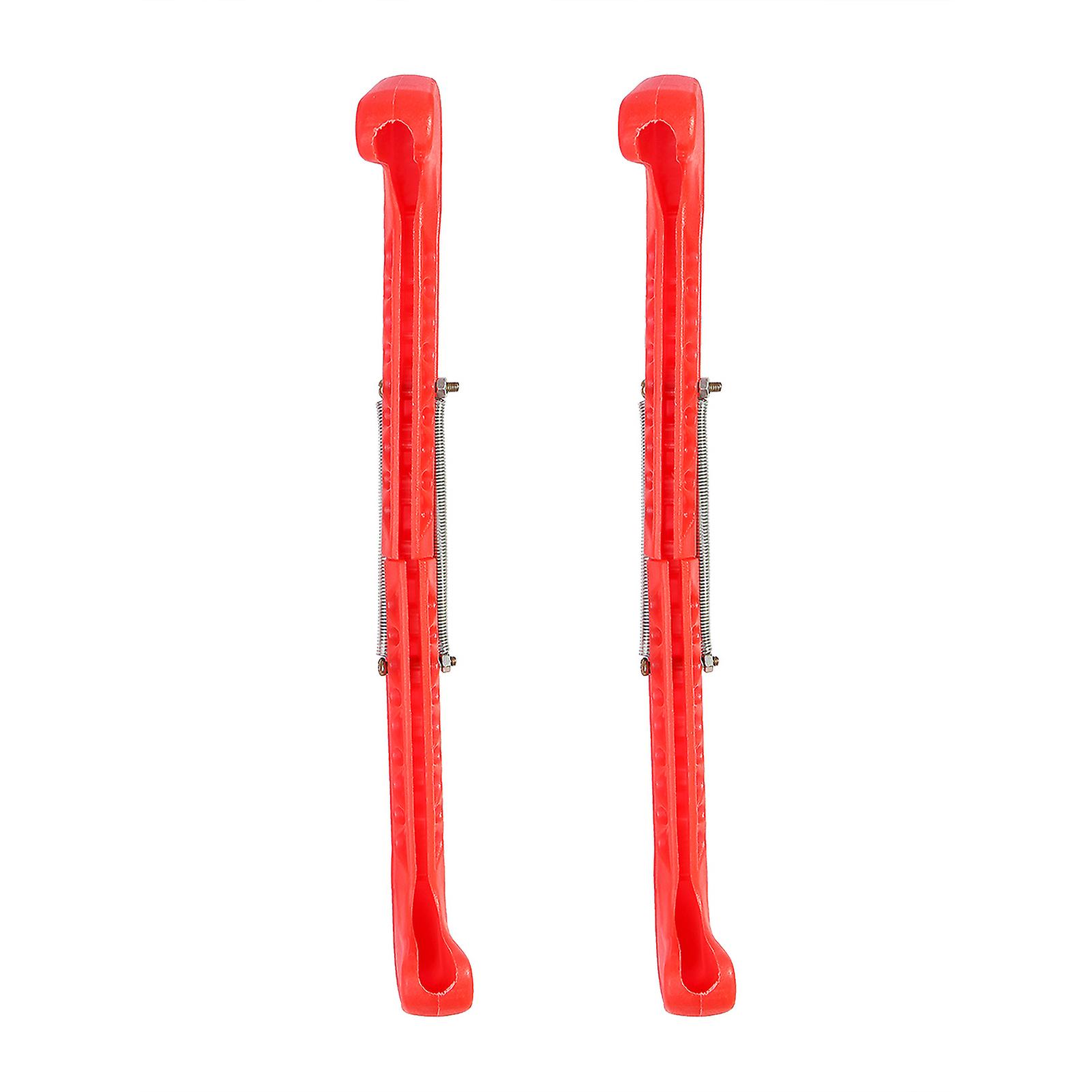universalskateguards 1 Pair Plastic Ice Hockey Skate Blade Covers With Spring (red) skatebladeguards