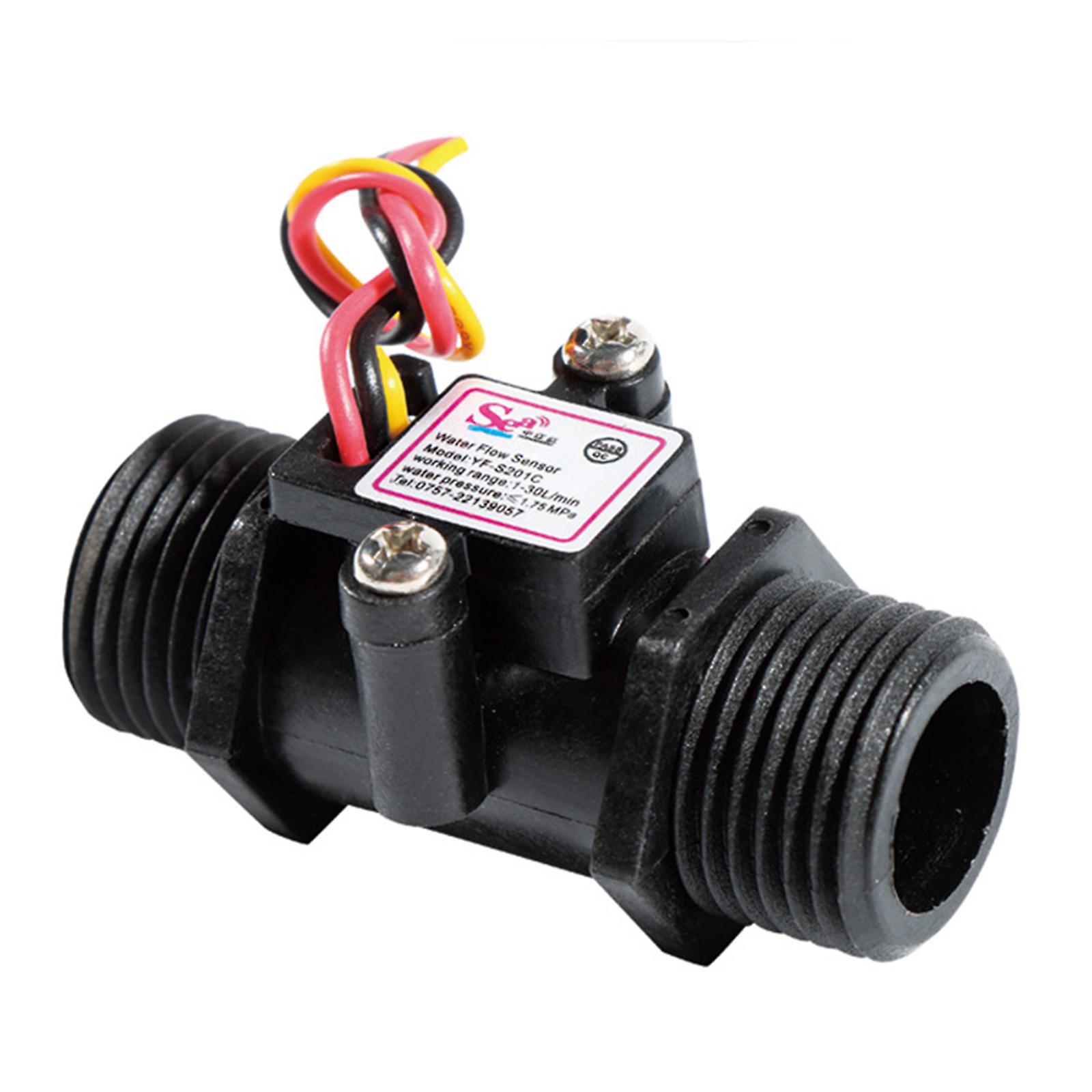 Upgrade Water Flow Sensor G1/2" Hall Effect Flowmeter Fluid Meter for Liquid