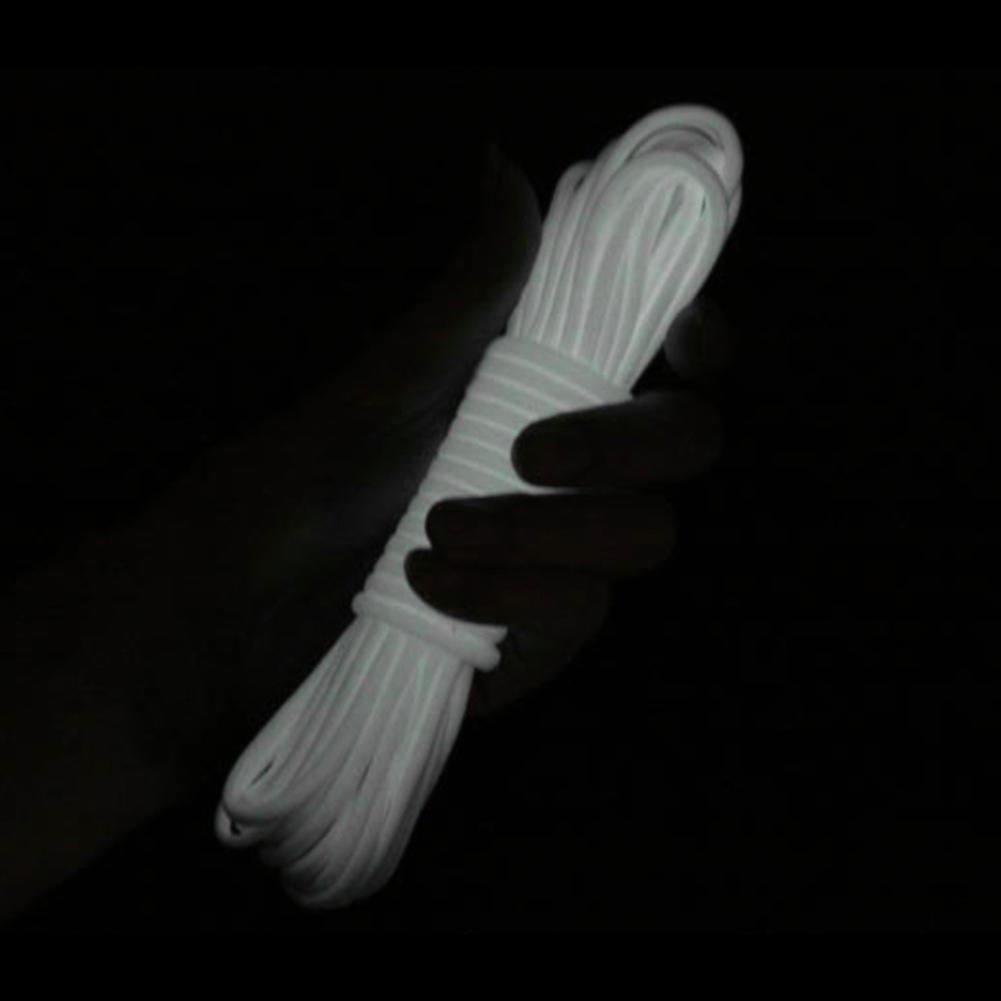 Luminous Paracord Rope Lanyard 9 Cores Outdoor Survival Glow in the Dark Parachute Rope White
