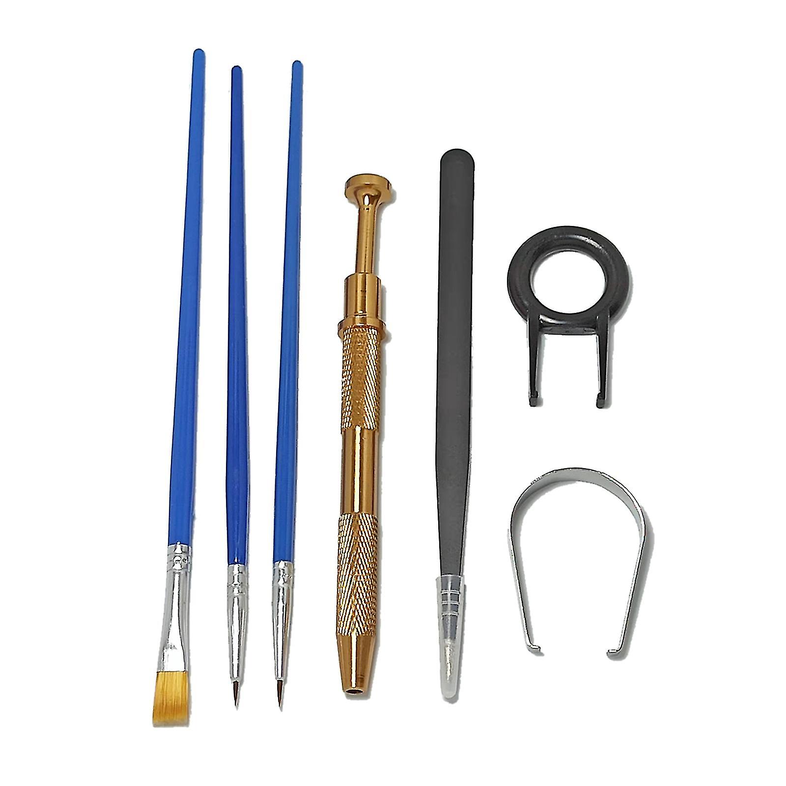8pcs Mechanical Keyboard Tweezers Lube Tool Brush Switch Puller Stem Picker Kit