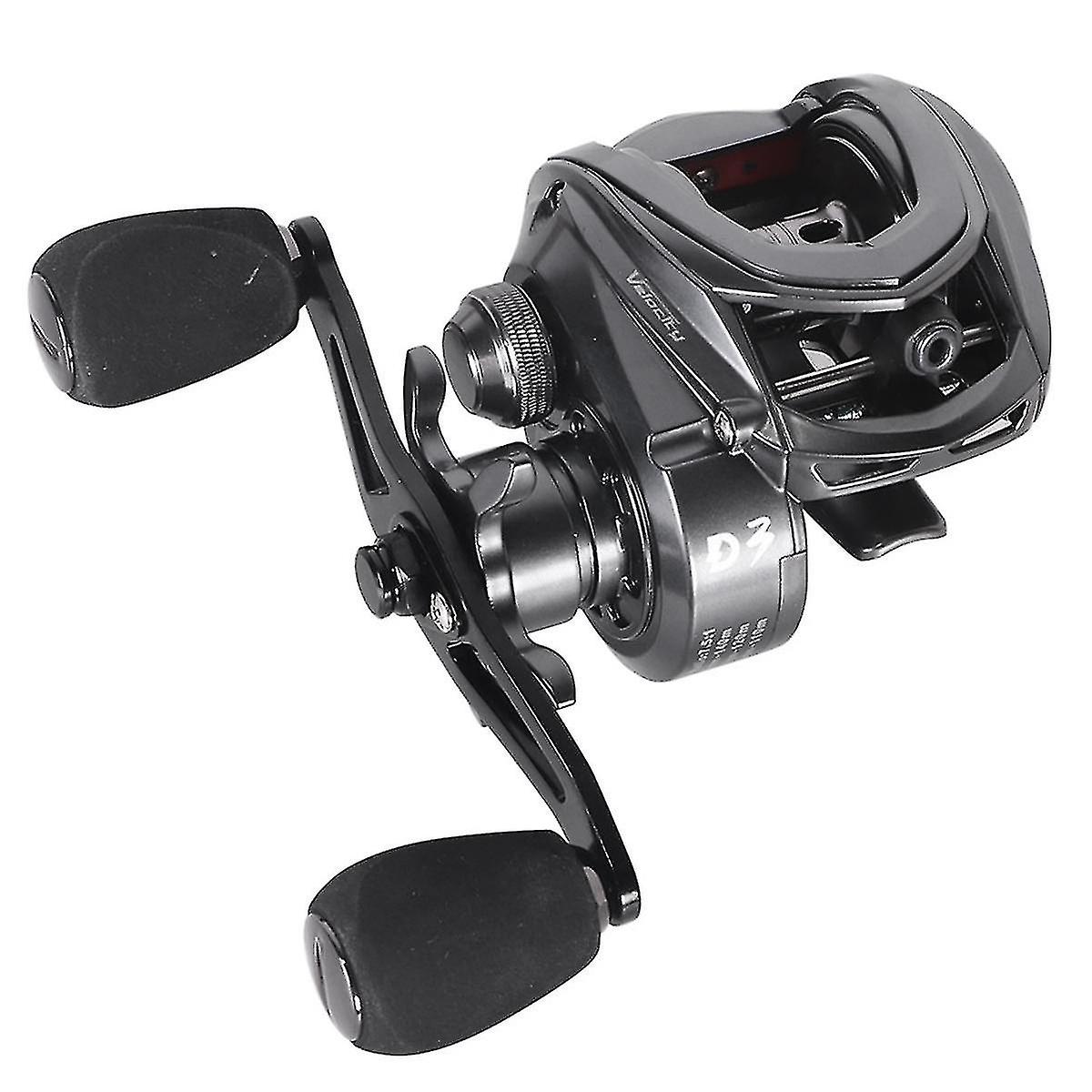 Baitcasting Balıkçılık Makarası, Manyetik Sistem Baitcaster Makarası, 7.2: 1 Hız Çift Korumalı Paslanmaz Ste