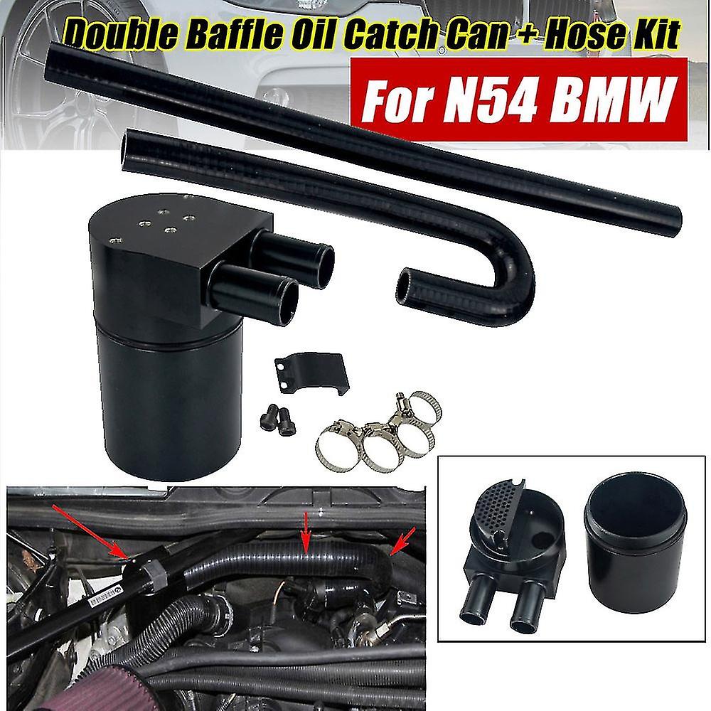 Black High Performance Aluminum Alloy Reservior Oil Catch Can Tank For Bmw N54 335I 135I E90 E92 E82 Size 1