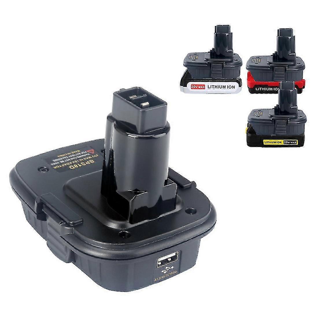 Black & Decker/ Porter Cable/ Stanley 20v リチウム電池コンバータ to dewalt 18v ニッケル電池電動工具