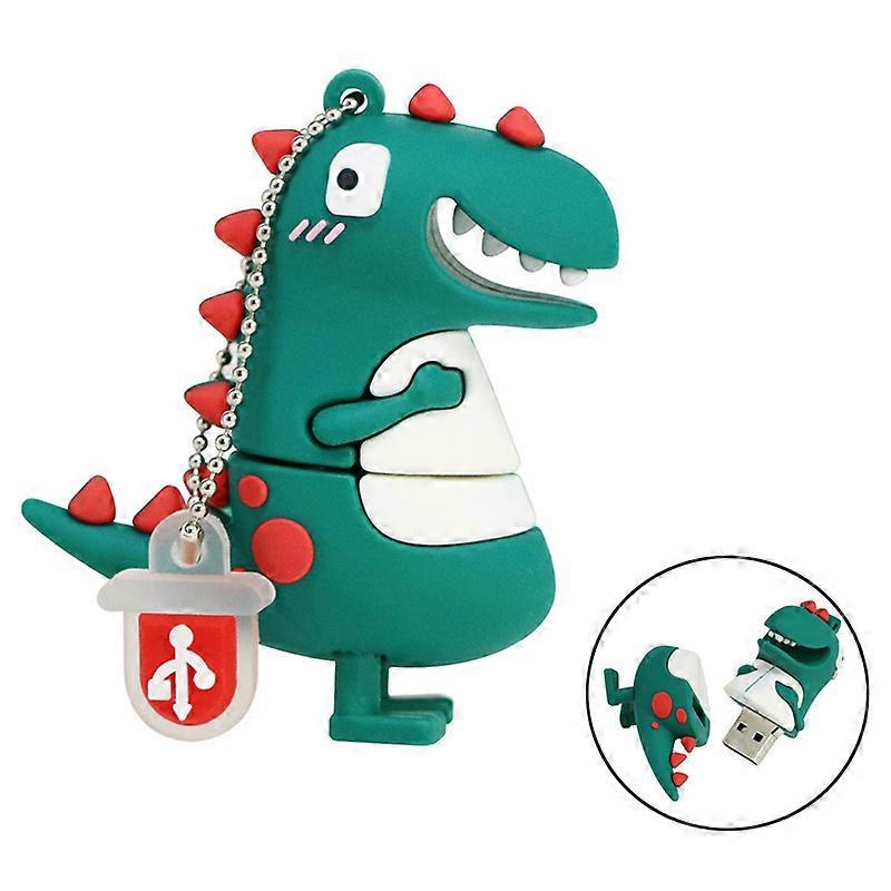 Cute cartoon dinosaur USB flash drive, USB2.0 portable flash drive is small and cute (4GB)