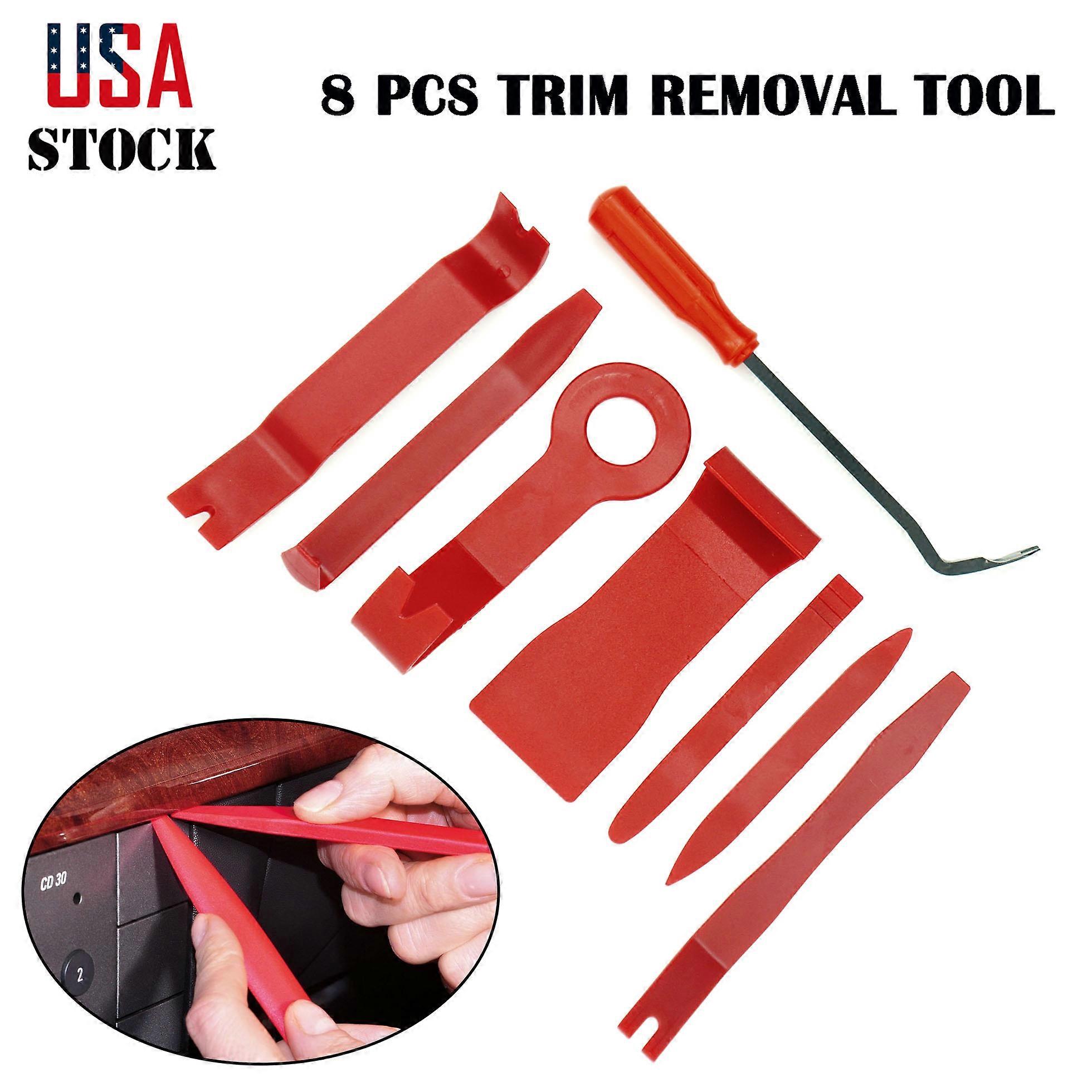 8Pcs Auto Car Trim Removal Tool Set Door Panel Window Molding Fastener Clips