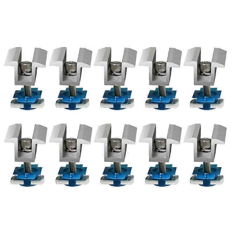 F1cf 10pcs Solar Panel Mounting Brackets  Includes Fitting Kit