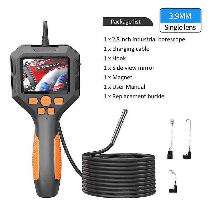 Caméra endoscopique industrielle 1080p 2.4"/ 2,8 » Ips Caméra d’inspection 100 mètres Câble Tuyau d’égout Endoscope avec 6 LED pour voiture