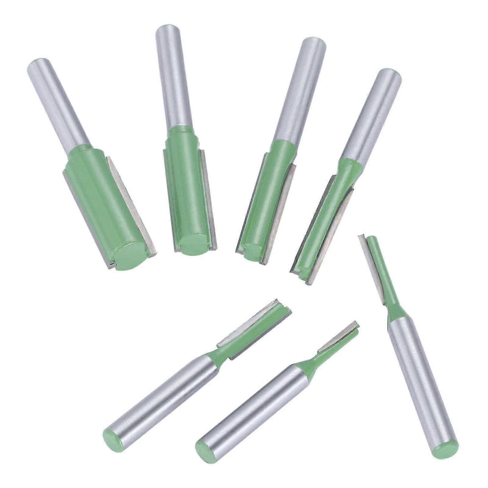 1pc 1/4 (635mm) Shank Single Flute Straight Bit Wood Milling Cutter For Tungsten Carbide Router Bit Woodworking Tool  7 Sizes