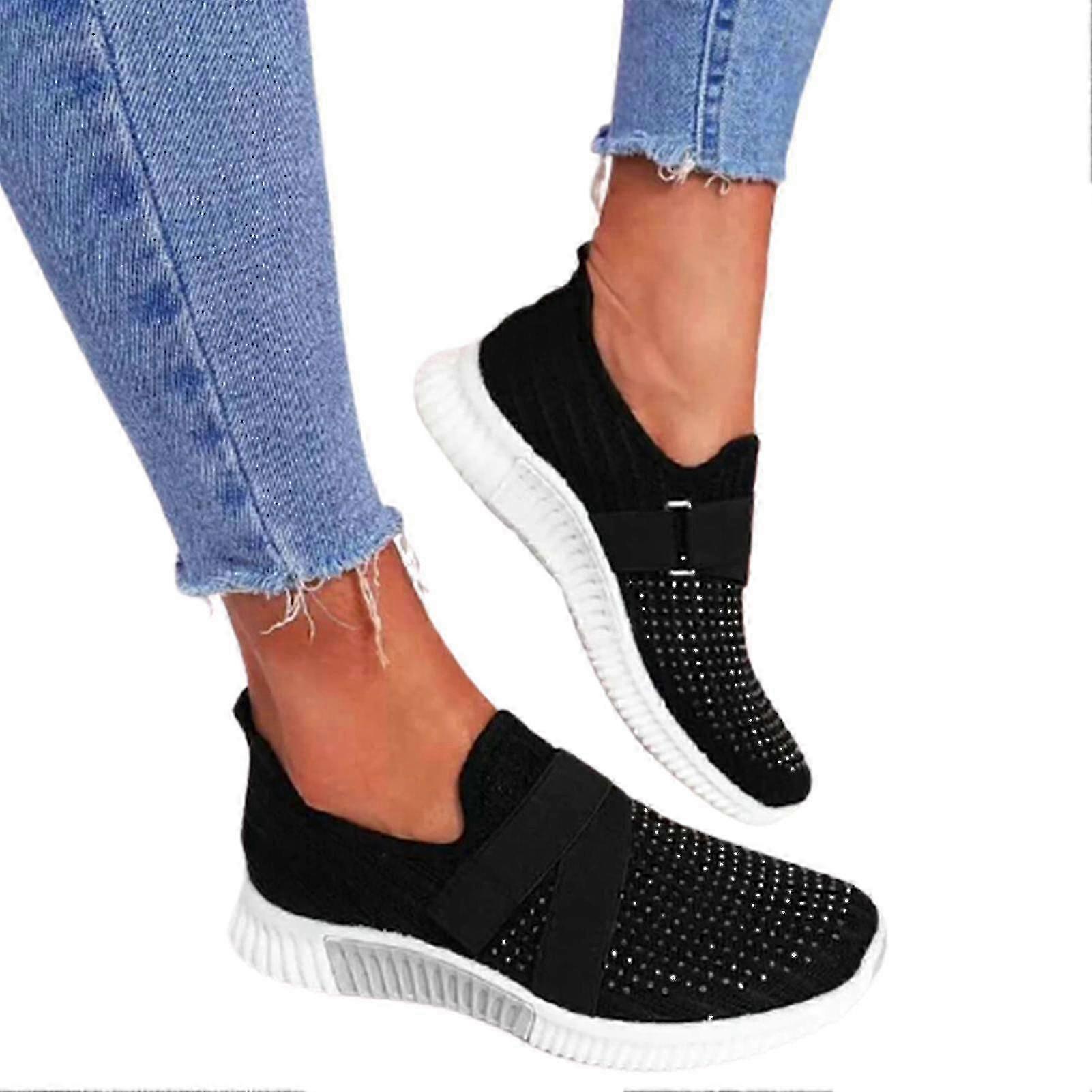 Taban Kadın Moda Spor Ayakkabı Platformu Sneaker Kadınlar Yürüyüş Ayakkabıları Için Slip-on Ayakkabı